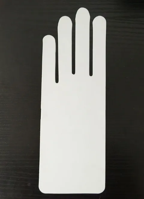 Panneau de doublure de gant de coupe gratuit doublé blanc tableau blanc blanc gant carton blanc panneau Duplex avec dos gris