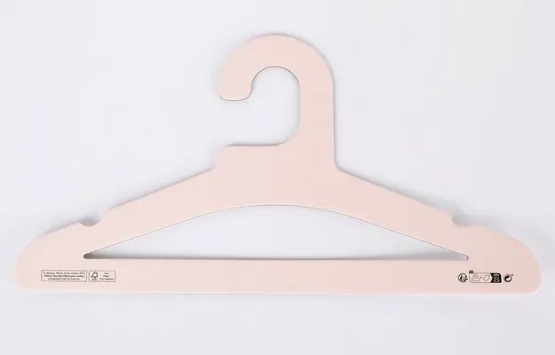 Cintres en papier FSC pour magasins de vêtements, cintres pour adultes, foulards, crochets en papier respectueux de l'environnement, cintres en papier, papier Fbb en carton ivoire